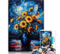 Jigsaw Puzzles for Adults 1000 Sunflower Art Teenager Jigsaw,Challenging Game Toys Wall Decoration Unique Birthday And Xmas Gifts 38x26cm