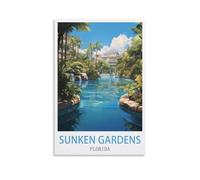 Jigsaw Puzzles for Adults 1000 Sunken Gardens Florida Jigsaw Puzzles for Challenging Family Activity Games DIY Puzzle for Home Decor 38x52cm