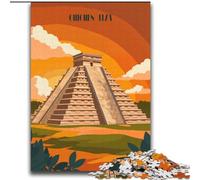 Jigsaw Puzzles for Adults 1000 Sunset at Chichen Itza Help The Brain Exercise Addictive Toys to Cultivate Patience Parent-child Interaction (38x52cm) 1000pcs