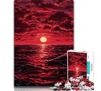 Jigsaw Puzzles for Adults 1000 Sunset at Sea,Help The Brain Exercise Addictive Toys to Cultivate Patience Artists Collection,Fine Art (38x26cm)