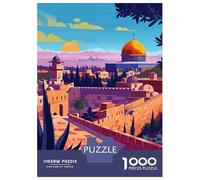 Jigsaw Puzzles for Adults 1000 Sunset in Jerusalem Puzzle for Adults Anti-Stress Toys Improve Memory Gifts for Friends And Family 70x50cm/1000pcs