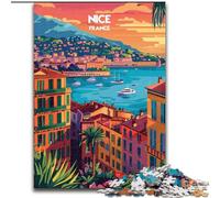 Jigsaw Puzzles for Adults 1000 Sunset in Nice Help The Brain Exercise Addictive Toys to Cultivate Patience Parent-child Interaction (26x38cm) 1000pcs