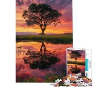 Jigsaw Puzzles for Adults 1000 Sunset Reflections Puzzles for Adults Hands-on Game But Fun And Humorous Great Gifts for Gaming (Size 38x52cm)