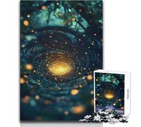 Jigsaw Puzzles for Adults 1000 Surrealism Portal of The Fireflies Fireflies Ideal for Quiet Relaxing Moments Clean Uniform Cut Leisure Toy Size 38x26cm