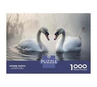 Jigsaw Puzzles for Adults 1000 Swans on The Lake-2 Jigsaws for Adults Relaxing Games Stress Reliever Challenging To Complete 70x50cm/1000pcs