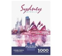 Jigsaw Puzzles for Adults 1000 Sydney City Watercolor Puzzles for Adults DIY Toys Pattern Assembly Gifts for Friends And Family 52x38cm/1000pcs