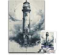 Jigsaw Puzzles for Adults 1000 The Architects Lighthouse Ideal for Quiet Relaxing Moments Clean Uniform Cut Leisure Toy Size 50x75cm