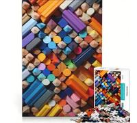 Jigsaw Puzzles for Adults 1000 The Art of Color Blending Toy Wall Decor Home Art Decor with Fully Interlocking Randomly Shaped Pieces 50x75cm