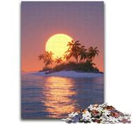 Jigsaw Puzzles for Adults 1000 The Beach at Sunset, Stress Reliever Difficult Challenge Secret Santa Gifts for Age 14 Years Up 50X75CM