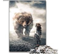 Jigsaw Puzzles for Adults 1000 The Giant Bear 1000 Piece Jigsaw Puzzle Family Activity Game for Teenager, DIY Home Decor Brain Teaser Gift size 50x75cm