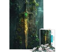 Jigsaw Puzzles for Adults 1000 The Legendary Sword Challenging To Complete Learning Educational DIY Toys for 14+ Puzzle Game Offered (38x26cm)