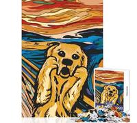 Jigsaw Puzzles for Adults 1000 The Scream Dog Educational Toy Art Work Gift Educational Game Artists' Collection, Fine Arts Size 38x26cm