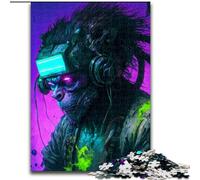 Jigsaw Puzzles for Adults 1000 The Virtual Apes Wooden Jigsaw size 50x75cm Interactive Family Game, Brain Challenge, Educational Toy