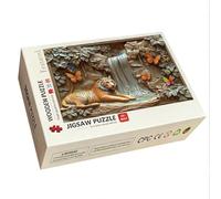 Jigsaw Puzzles for Adults 1000, Tiger Jigsaw Puzzles, Gift for Women -13413 | Wooden Pieces, HD Printing, Perfect Fit, Colourful Box, Letter on the Back, Full Accessories, Size: 75x50cm, Fall Pattern