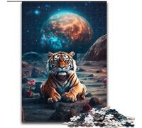 Jigsaw Puzzles for Adults 1000 Tiger on Mars Puzzle Made of cardboard,Develops Hand-Eye Coordination Skills, Perfect for Birthday Gifts 1000pcs(26x38cm)