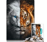 Jigsaw Puzzles for Adults 1000 Tiger Portrait 1000 Pieces for Adults,Learning Educational Toys Family Games Gifts for Friends And Family (size 38x26cm)