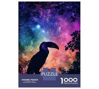 Jigsaw Puzzles for Adults 1000 Toucan Silhouette Galaxy Jigsaws for Adults Family Games Staycation Kill Time Gifts for Friends And Family 70x50cm/1000pcs
