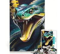 Jigsaw Puzzles for Adults 1000 Toxic Poison Snake Toy Wall Decor Home Art Decor with Fully Interlocking Randomly Shaped Pieces 50x75cm