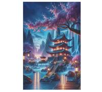 Jigsaw Puzzles for Adults 1000, Tranquil Pagoda, Educational Toy Good Puzzle Gift for Kids, Home Decor 78×53cm