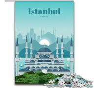 Jigsaw Puzzles for Adults 1000 Travel to Istanbul Help The Brain Exercise Addictive Toys to Cultivate Patience Parent-child Interaction (26x38cm) 1000pcs