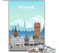 Jigsaw Puzzles for Adults 1000 Travel to Rostock Help The Brain Exercise Addictive Toys to Cultivate Patience Parent-child Interaction (50x75cm) 1000pcs