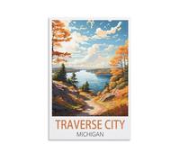 Jigsaw Puzzles for Adults 1000 Traverse City Michigan 1000 Piece Puzzle Challenging Game for The Whole for Women,Gifts for Men 26x38cm