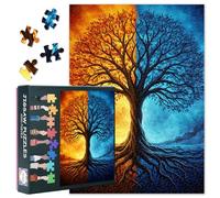 Jigsaw Puzzles for Adults 1000 Tree of Life Yin Yang, Challenging Puzzles Mindful Abstract Art, Family Educational Game & Unique Living Room Decor Gift (27.5"x19.7")