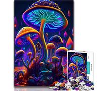 Jigsaw Puzzles for Adults 1000 Trippy Mushrooms 1000 Piece Jigsaw,Learning Educational Toys Family Games Unique Birthday And Gifts 38x26cm