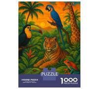 Jigsaw Puzzles for Adults 1000 Tropical Wildlife Painting Jigsaw for Adults Relaxing Games Pattern Assembly Gifts for Friends And Family 38x26cm/1000pcs