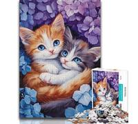 Jigsaw Puzzles for Adults 1000 Two Cats Snuggling Together,Help The Brain Exercise Addictive Toys to Cultivate Patience Artists Collection,Fine Art (38x26cm)