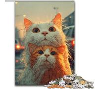 Jigsaw Puzzles for Adults 1000 Two Cats, Suitable for People Aged 14 And Above Challenging To Complete But Fun And Humorous Great Gift (Size 50x75cm)