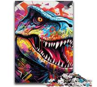 Jigsaw Puzzles for Adults 1000 Tyrannosaurus Rex Graffiti 1000 Piece Jigsaw,Learning Educational Toys Family Games Unique Birthday And Gifts (26x38cm)