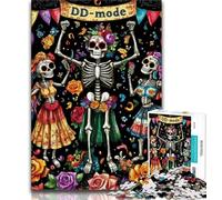 Jigsaw Puzzles for Adults 1000 Undead Skeleton Puzzles for Teenagers,Challenging Game for Is Ideal As A Gift for The Whole Family 26x38cm