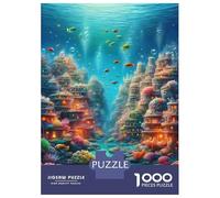 Jigsaw Puzzles for Adults 1000 Underwater Cityscape with Coral Reefs Puzzle for Adults Anti-Stress Toys Improve Memory Gifts for Friends And Family 70x50cm/1000pcs