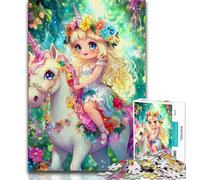 Jigsaw Puzzles for Adults 1000 Unicorn And Girl 1000 Pieces for Teenagers,Stress Reliever Difficult Challenge Unique Home Decor And Gifts (size 75x50cm)