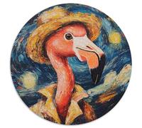 Jigsaw Puzzles for Adults 1000 Van Gogh Flamingo Jigsaw Puzzles Skill Level Beginner, Great for Birthday (Size 67.5x67.5cm)