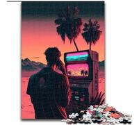 Jigsaw Puzzles for Adults 1000 Vaporwave Aesthetics Difficult Puzzles for Adults size 50x75cm Home Decor Brain Teaser Game for Teenagers & Family Interaction