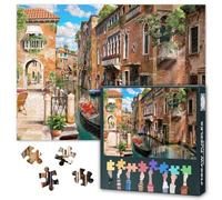 Jigsaw Puzzles for Adults 1000 Venice - Difficult Challenging Family Puzzle Italy City, Educational Puzzle Games Home Decoration 27.5x19.7 Inch (Canals of Venice Series)