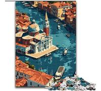 Jigsaw Puzzles for Adults 1000 Venice from Above Help The Brain Exercise Addictive Toys to Cultivate Patience Parent-child Interaction (50x75cm) 1000pcs