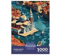 Jigsaw Puzzles for Adults 1000 Venice from Above Jigsaw for Adults Relaxing Games Presents for Women Challenging To Complete 38x26cm/1000pcs