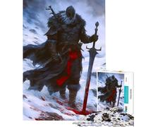 Jigsaw Puzzles for Adults 1000 Viking Berserk Snow Knight Challenging To Complete Learning Educational DIY Toys for 14+ Puzzle Game Offered (38x26cm)