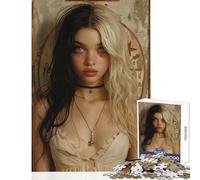 Jigsaw Puzzles for Adults 1000 Vintage Young Goth Girl Educational Toy Art Work Gift Educational Game Artists' Collection, Fine Arts Size 38x26cm