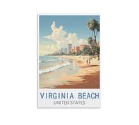 Jigsaw Puzzles for Adults 1000，Virginia Beach United States 1000 Piece Impossible Puzzle for Adults Educational Games 70x50cm