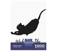 Jigsaw Puzzles for Adults 1000 Wake My Cat Up Ilustration Adult Jigsaw Puzzle Toy Wall Decor Difficult Challenge Educational Challenge 52x38cm/1000pcs