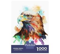 Jigsaw Puzzles for Adults 1000 Watercolor Bald Eagle Art Puzzles for Adults DIY Toys Pattern Assembly Gifts for Friends And Family 70x50cm/1000pcs