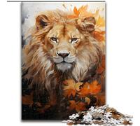 Jigsaw Puzzles for Adults 1000 Watercolor Lion Jigsaw Made of Wood, for Birthdays, Holidays, Space Party Decorations 1000pcs(50x75cm)