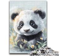 Jigsaw Puzzles for Adults 1000 Watercolor Panda Suitable for Ages 14 And Up Family Games Deal As Gifts for The Whole Family 50x75cm