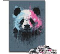Jigsaw Puzzles for Adults 1000 Watercolor Panda, Suitable for People Aged 14 And Above Challenging To Complete But Fun And Humorous Great Gift (Size 50x75cm)