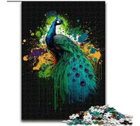 Jigsaw Puzzles for Adults 1000 Watercolour Peacock Puzzles for Adults size 26x38cm Intricate Design for Teenagers, DIY Decor, And Brain-Boosting Fun