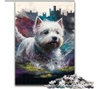 Jigsaw Puzzles for Adults 1000 West Highland White Terrier Adult Jigsaw Puzzles 1000 Pieces Challenging Brain Teaser for Teenagers, Perfect for Home Decor Or Gift size : 50x75cm